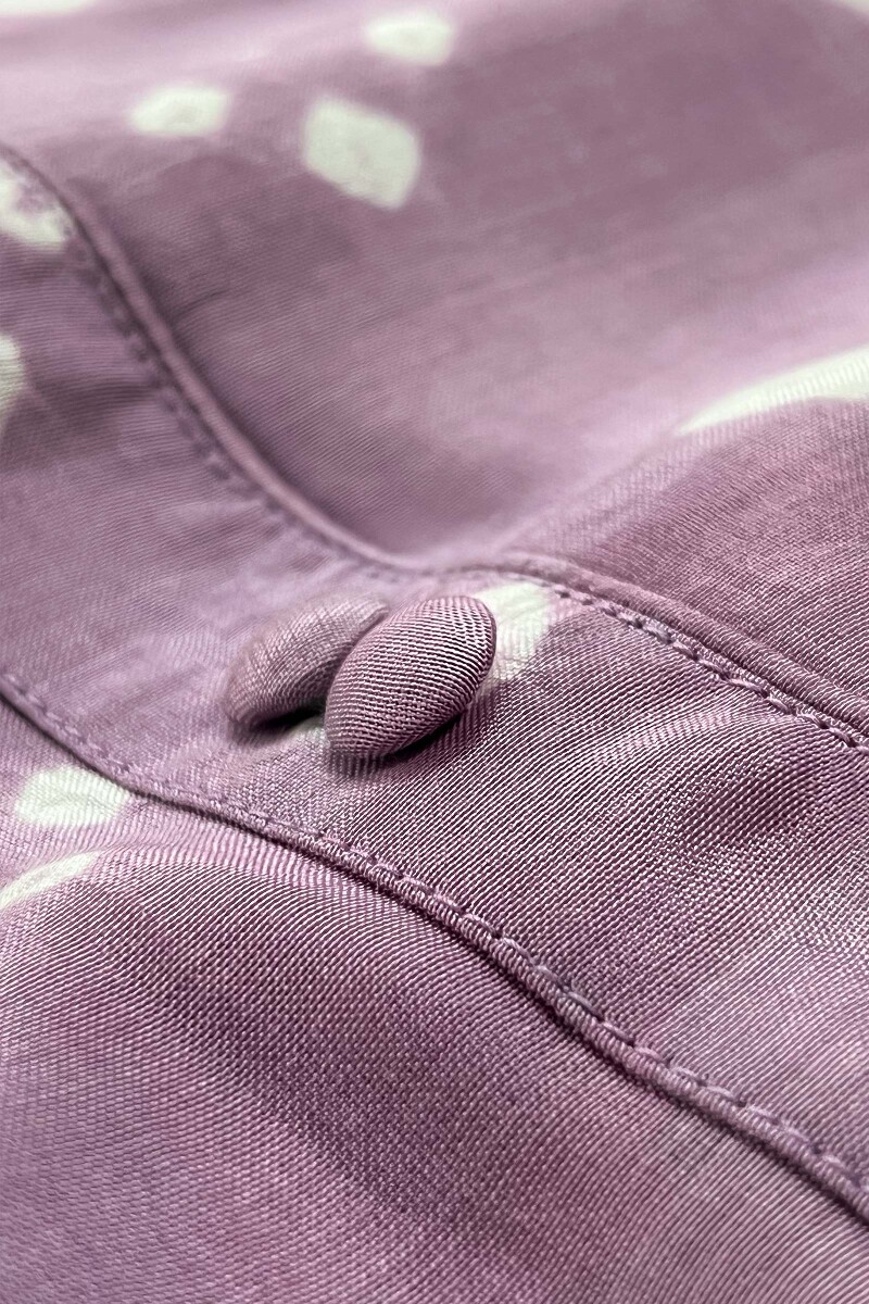 Purple Printed Straight Modal Kurta