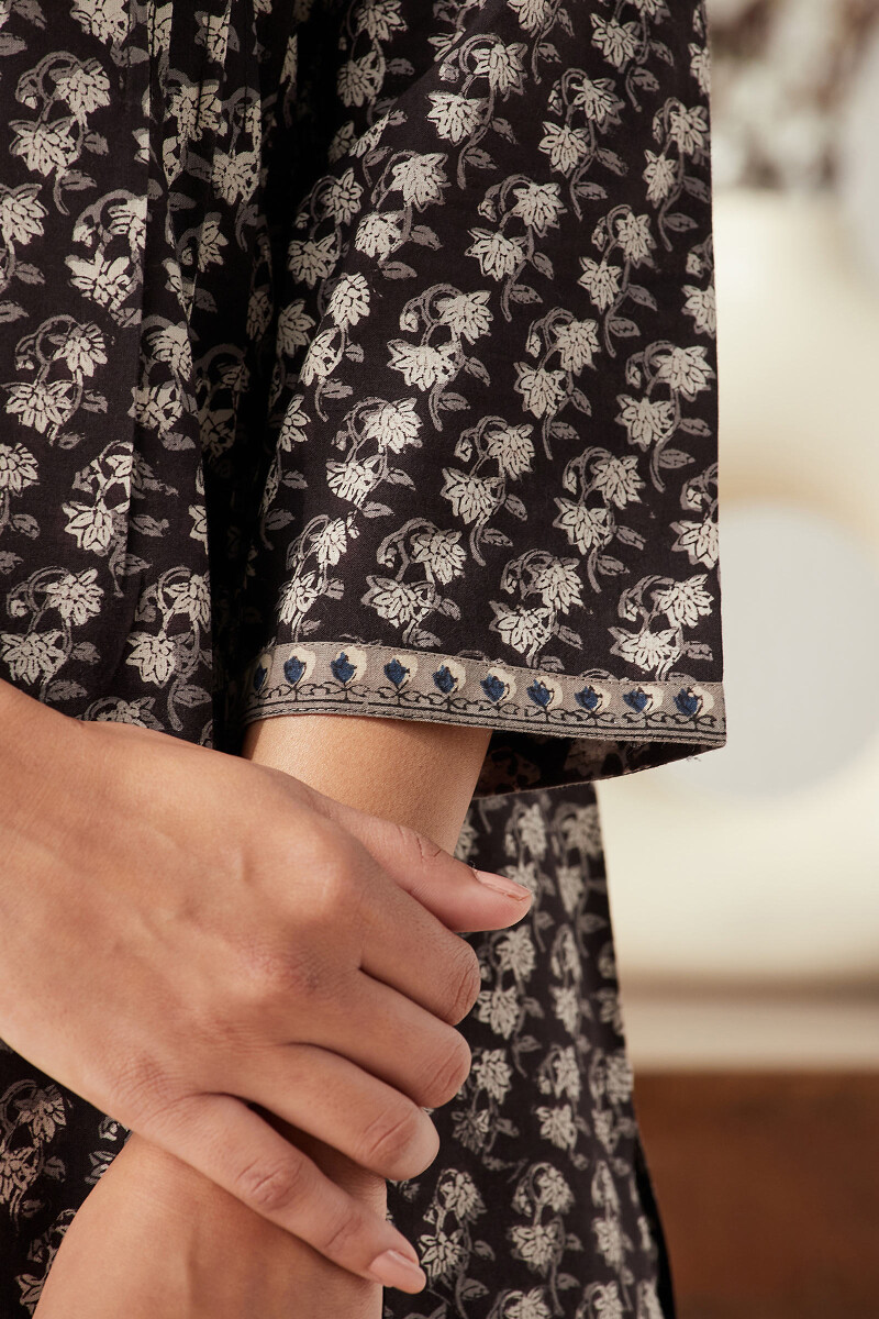 Bagru Hand Block Printed Straight Cotton Kurta