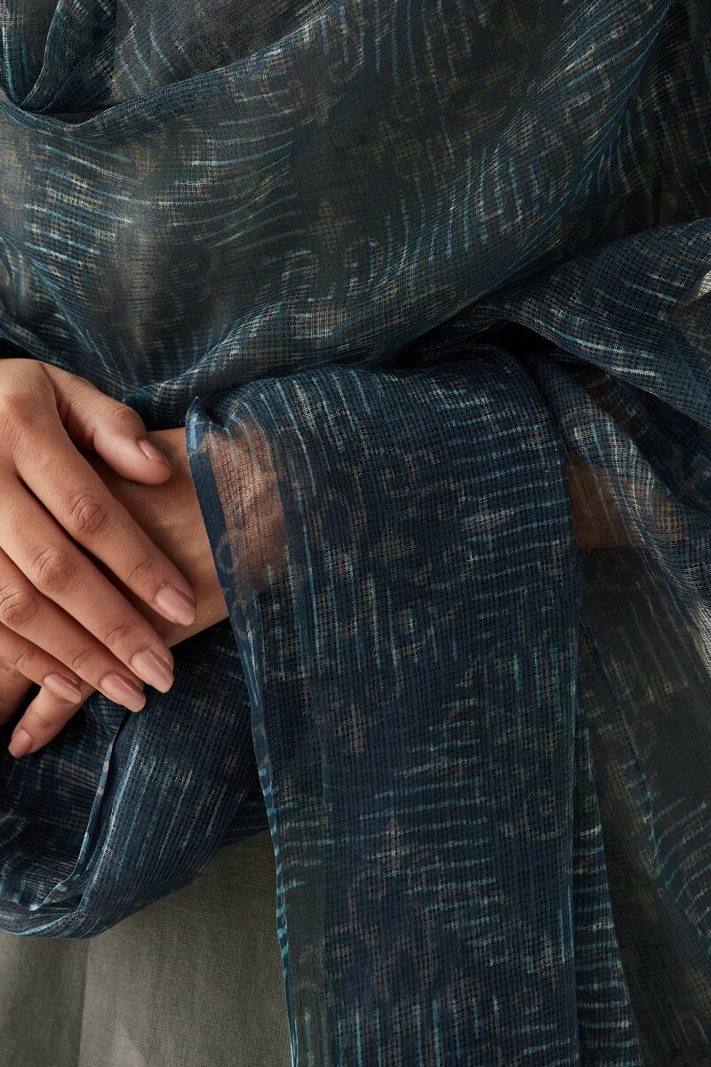 Akola Hand Block Printed Kota Dupatta