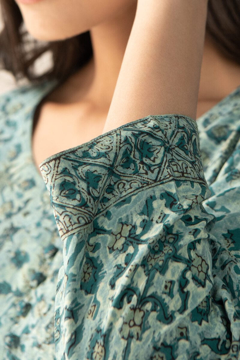 Akola Hand Block Printed Cotton Modal Top