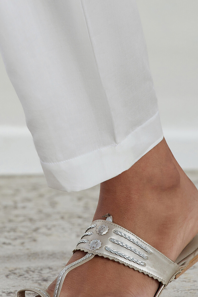 White Handcrafted Handloom Pants