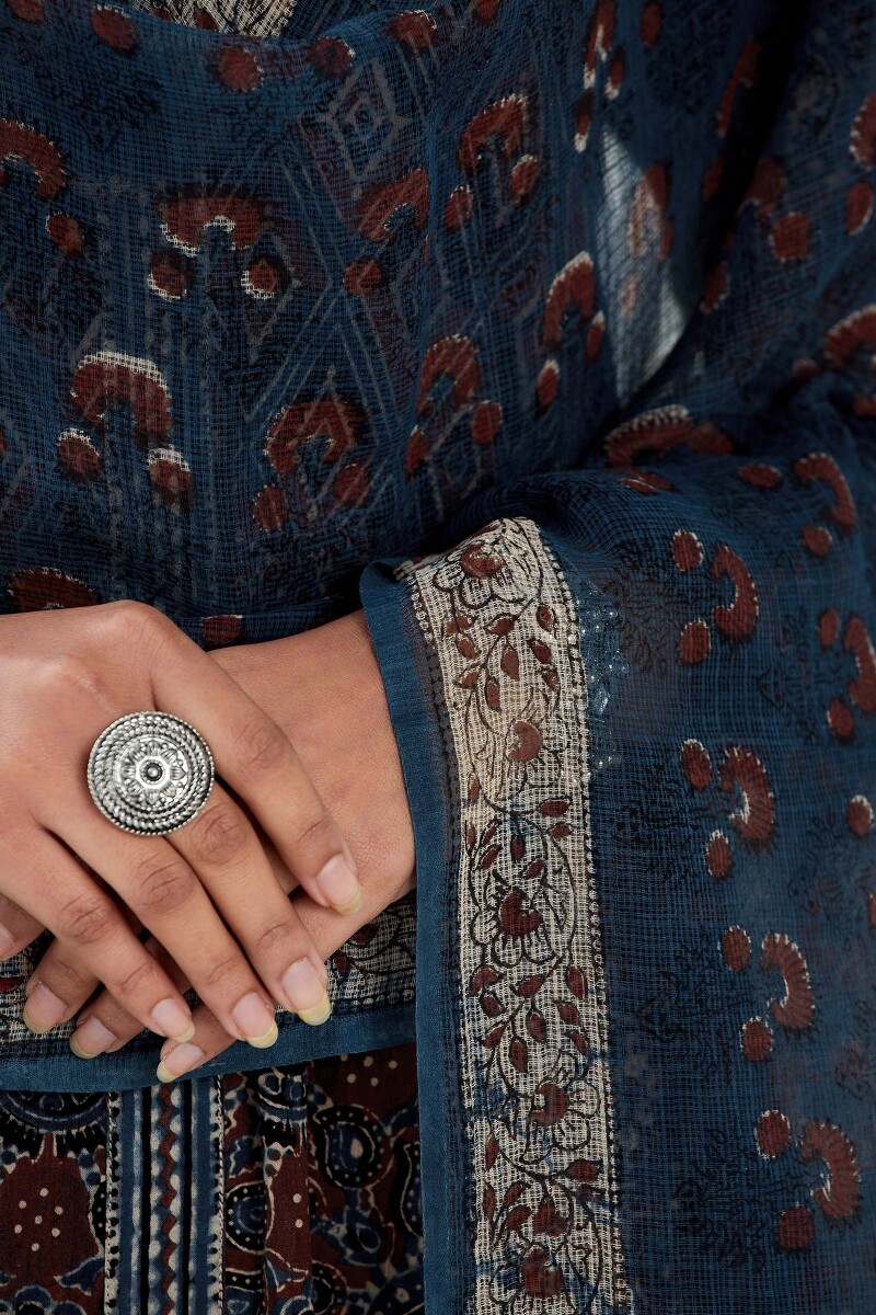 Bagru Hand Block Printed Kota Dupatta