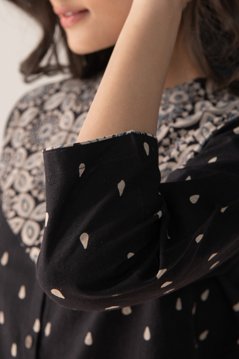 Ajrak Hand Block Printed Cotton Top