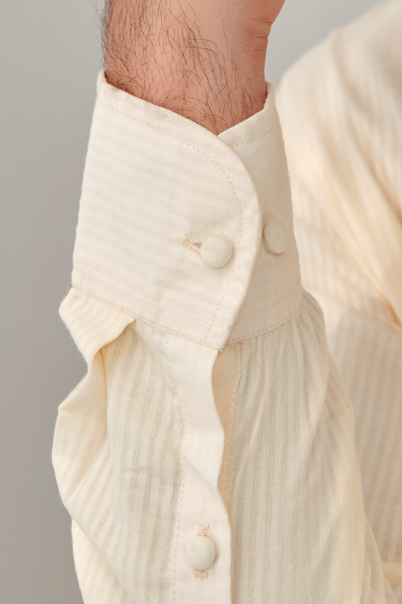 Off-White Handcrafted Line Dobby Cotton Kurta