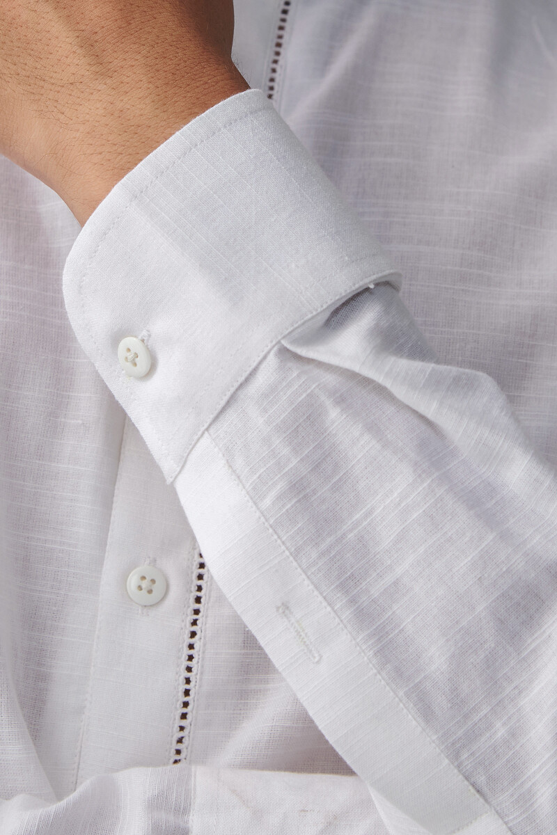 White Handcrafted Cotton Kurta