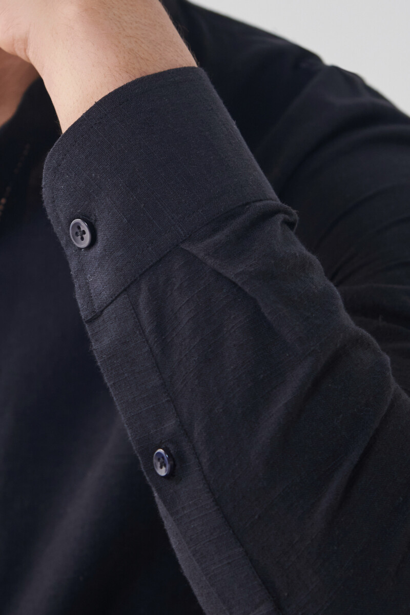 Black Handcrafted Cotton Kurta