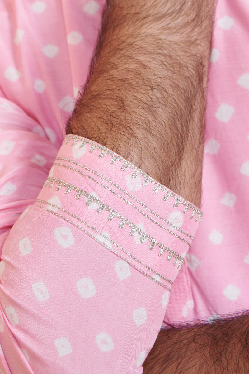 Pink Printed Modal Kurta