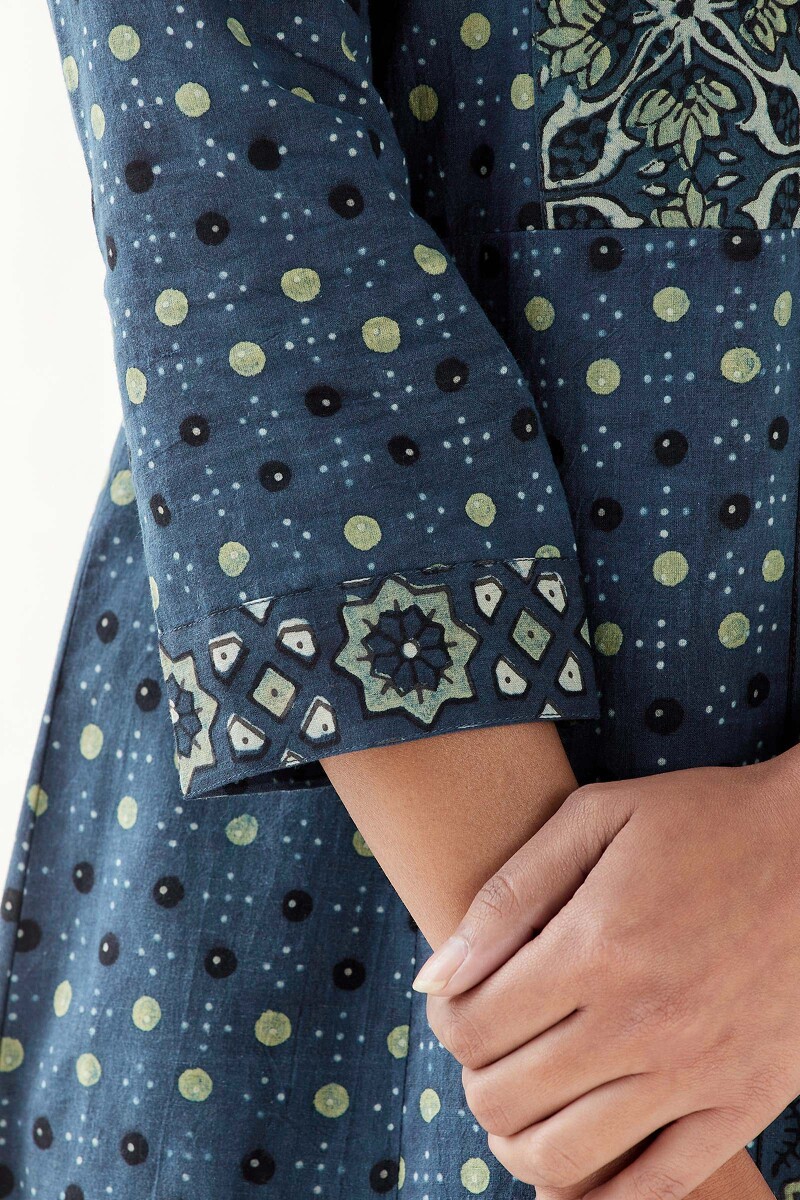 Ajrak Hand Block Printed A-Line Cotton Kurta