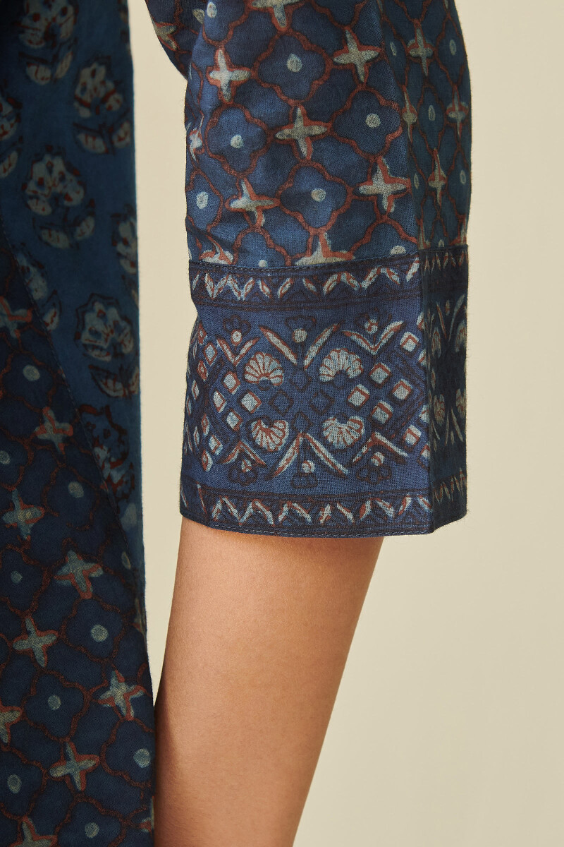 Akola Hand Block-Printed Cotton Top