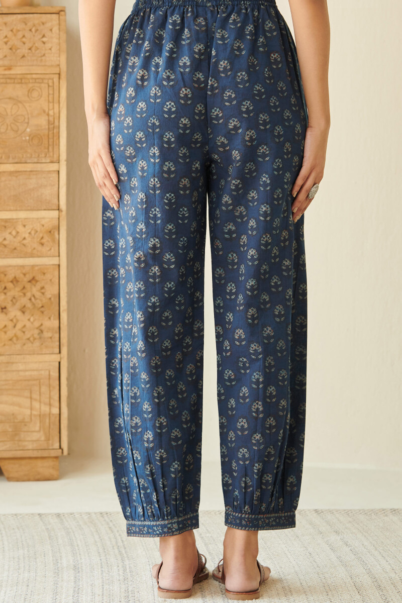 Akola Hand Block Printed Cotton Izhaar Pants