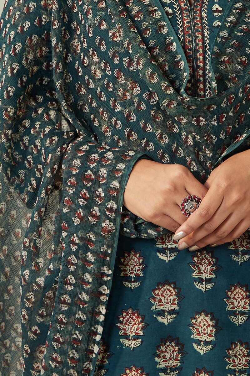 Bagru Hand Block Printed Kota Dupatta