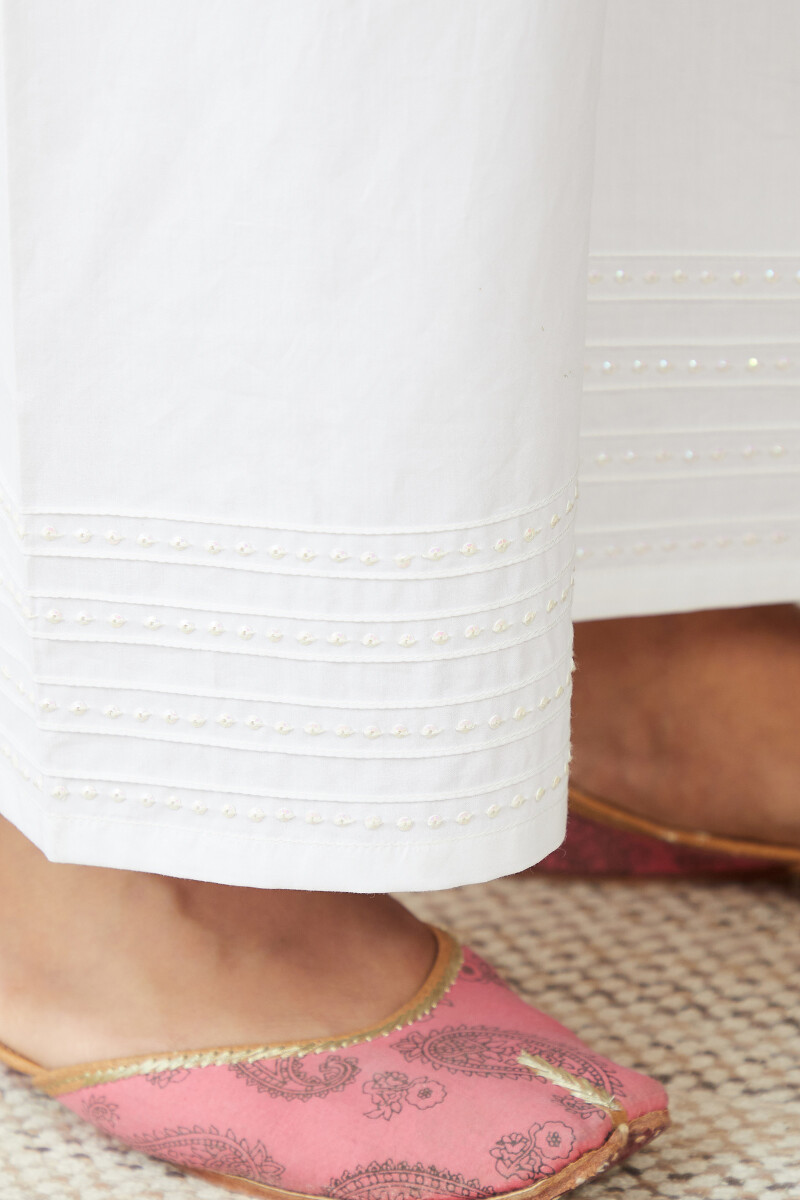 White Handcrafted Cotton Farsi