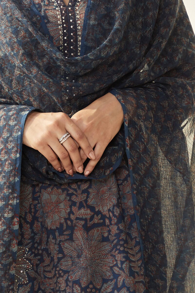 Akola Hand Block-Printed Kota Dupatta