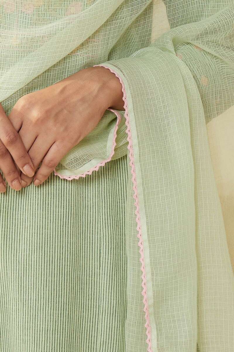 Green Handcrafted Kota Dupatta