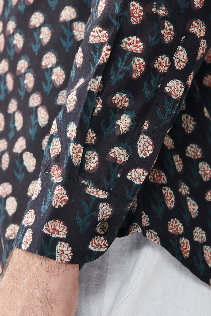 Bagru Hand Block Printed Cotton Shirt