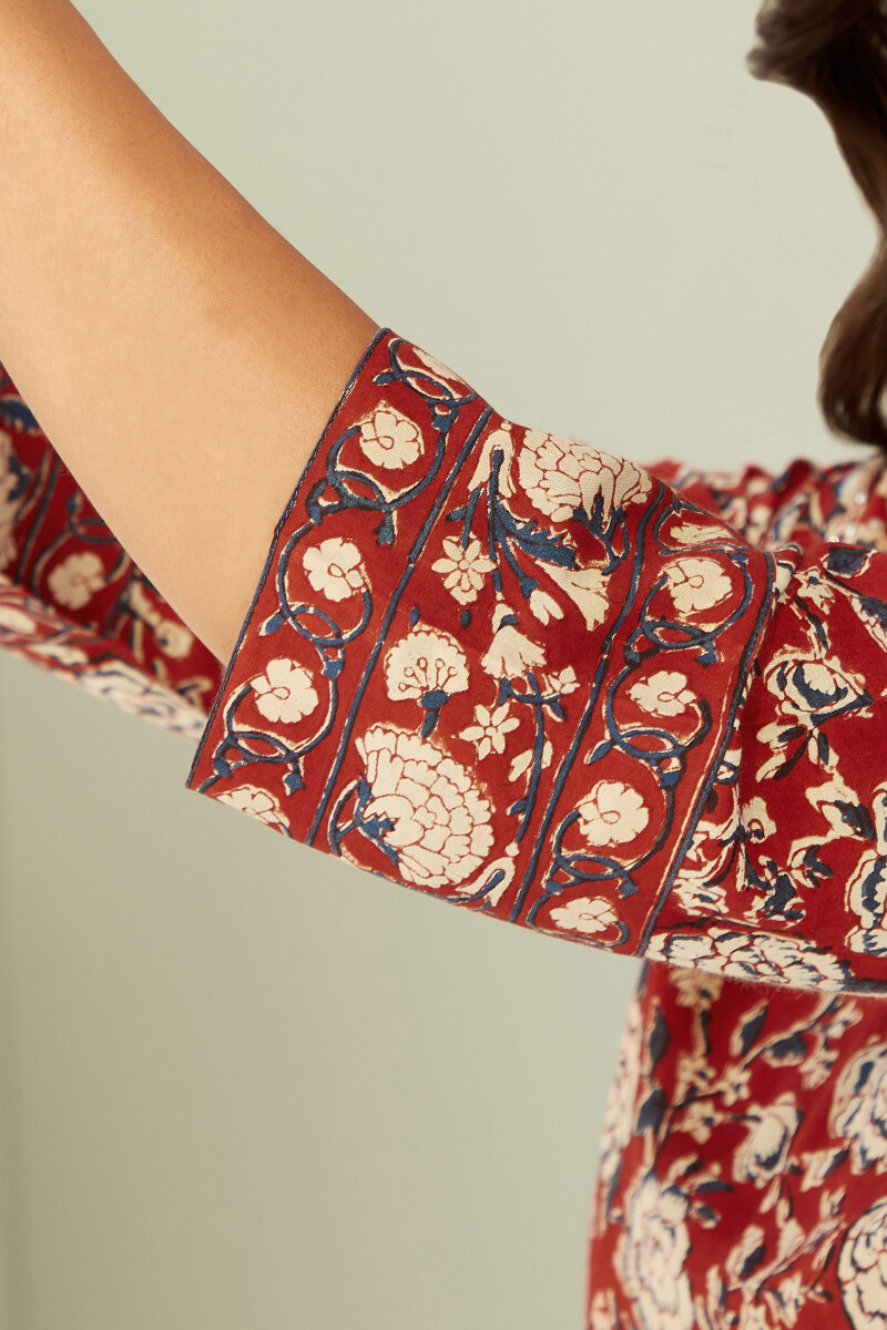 Bagru Hand Block-Printed Viscose Top
