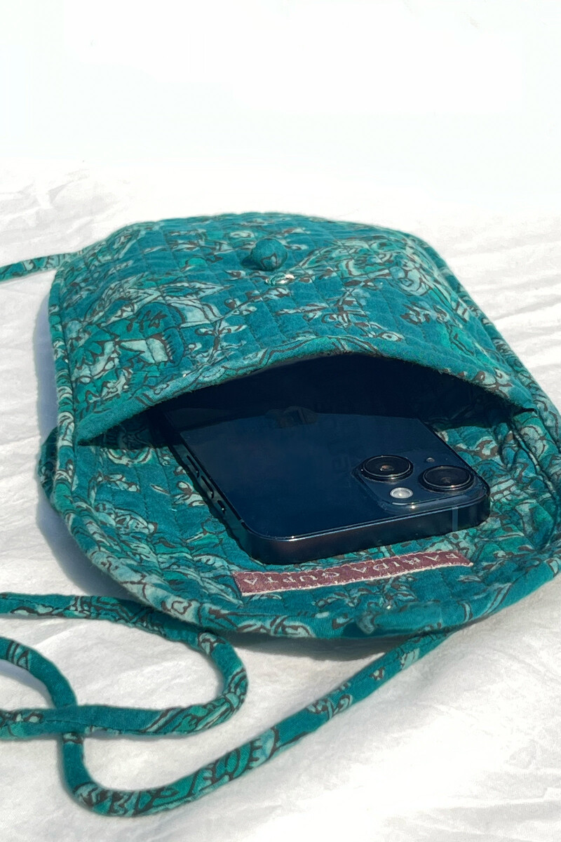 Akola Hand Block-Printed Cotton Sling Bag