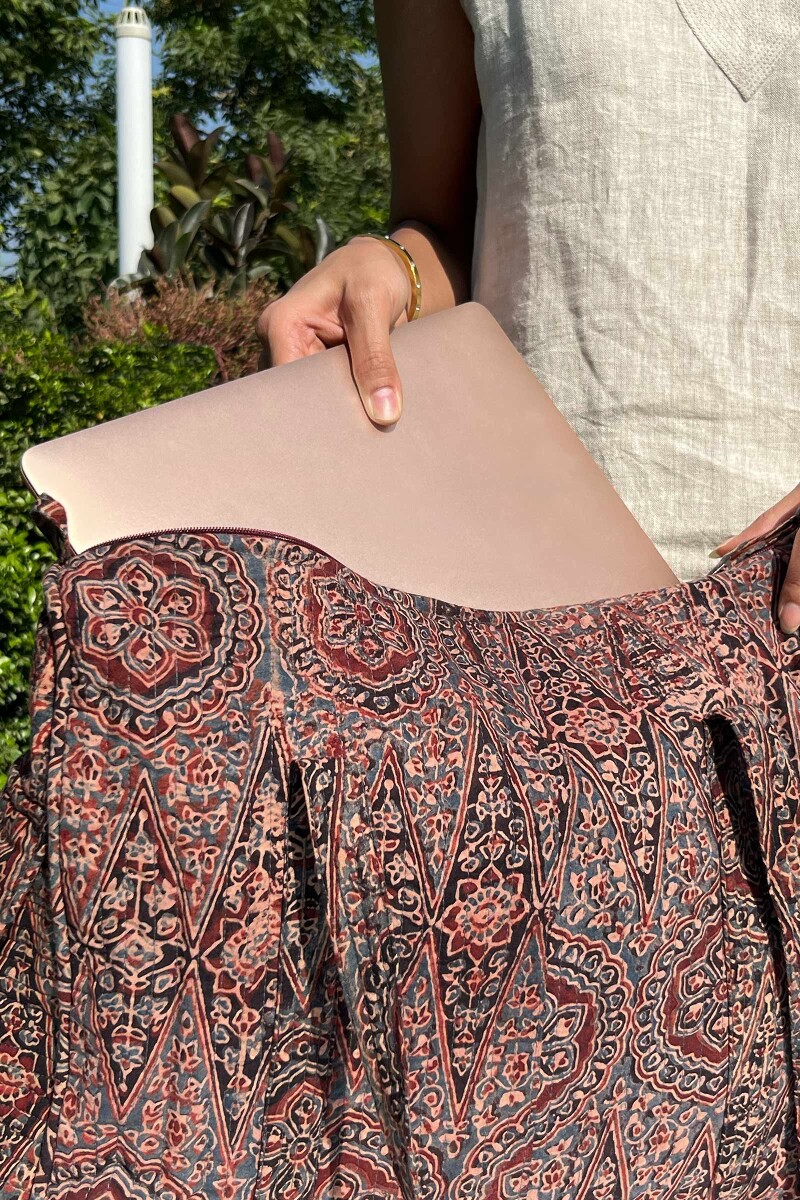 Ajrak Hand Block-Printed Cotton Duffel Bag
