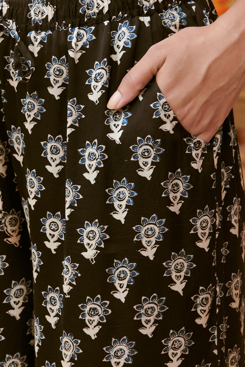 Ajrak Hand Block-Printed Modal Farsi