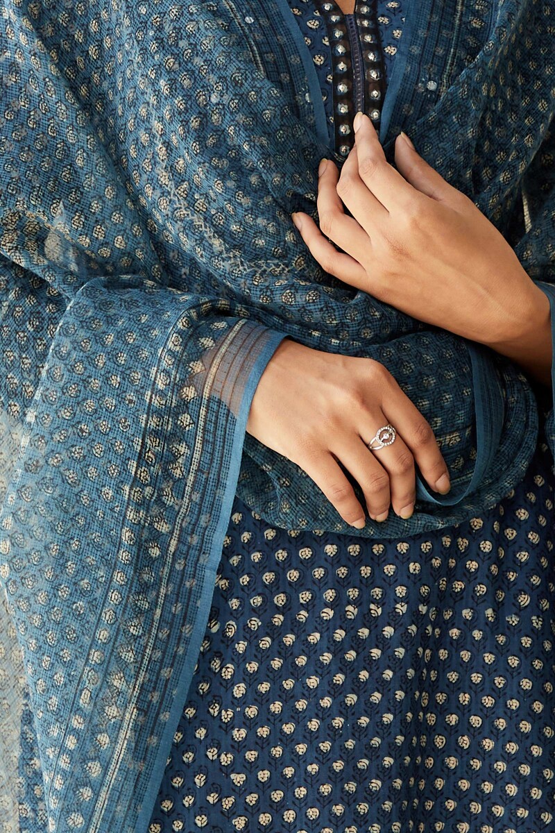 Bagru Hand Block-Printed Kota Dupatta
