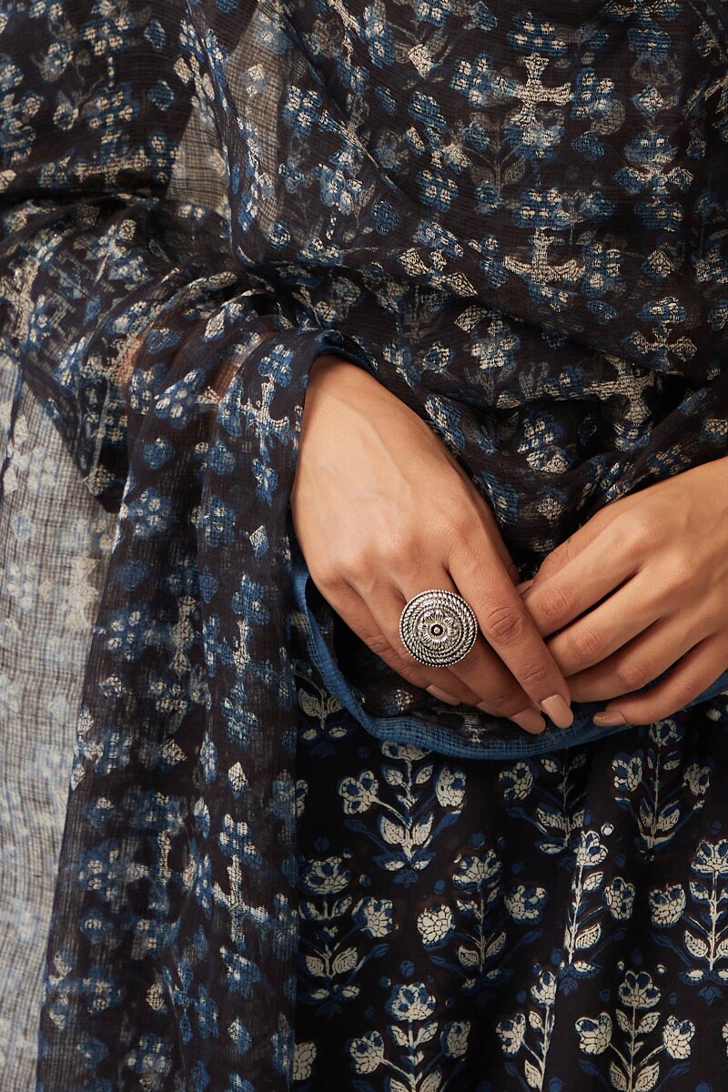 Bagru Hand Block-Printed Kota Dupatta