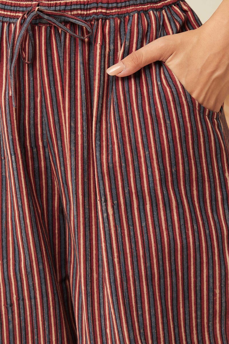 Ajrak Hand Block-Printed Cotton Narrow Pants