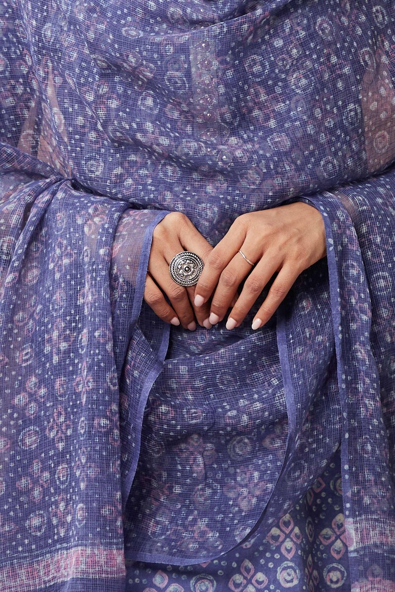Akola Hand Block-Printed Kota Dupatta