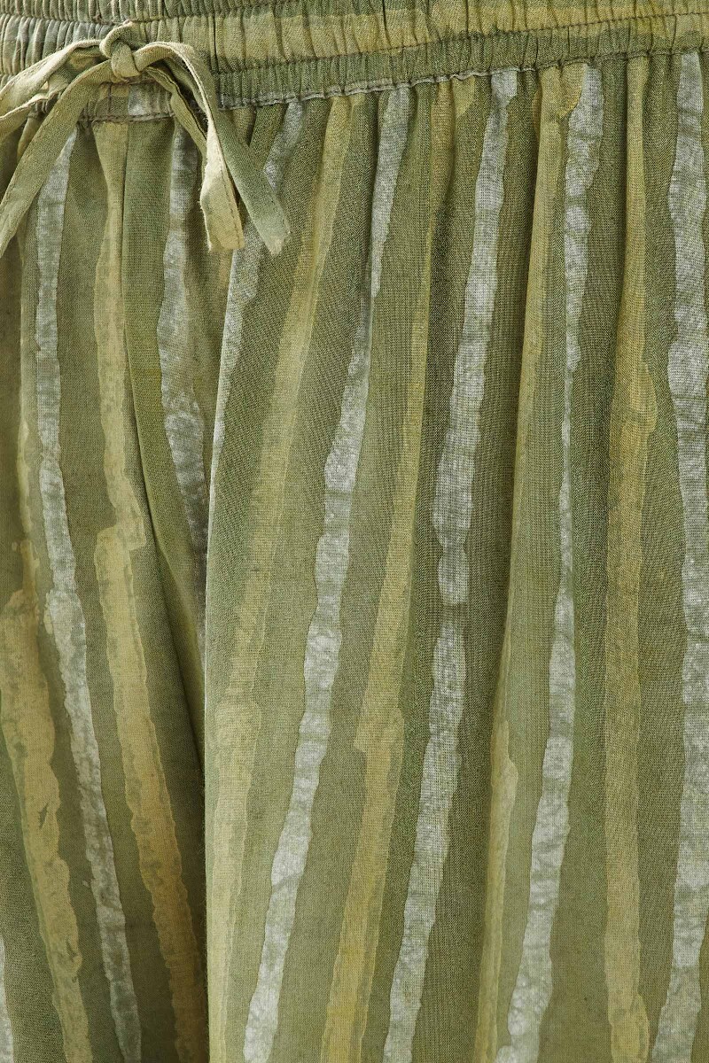 Green Hand Block-Printed Viscose Farsi