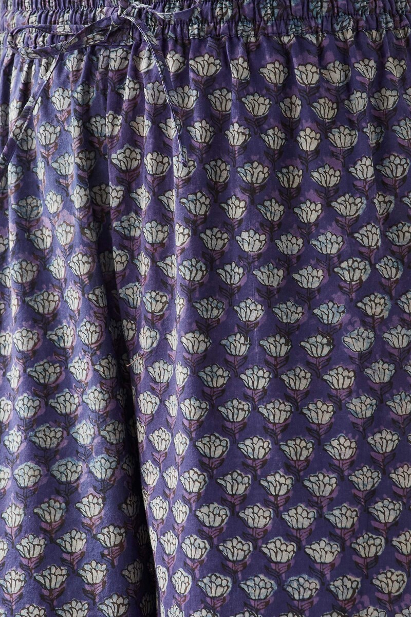 Akola Hand Block-Printed Cotton Izhaar Pants