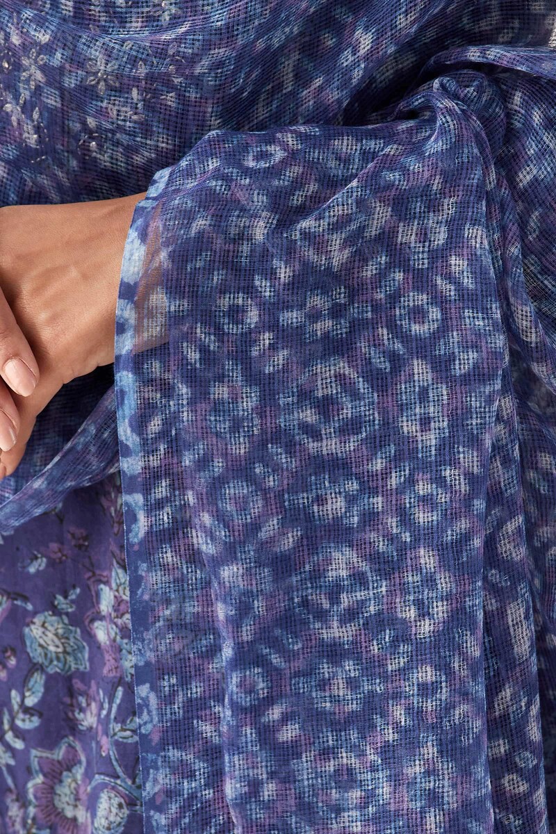 Akola Hand Block-Printed Kota Dupatta