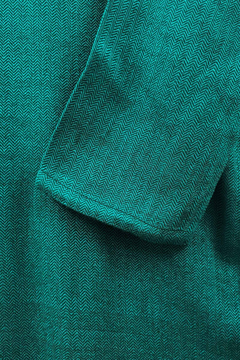 Green Handcrafted Straight Faux Wool Kurta