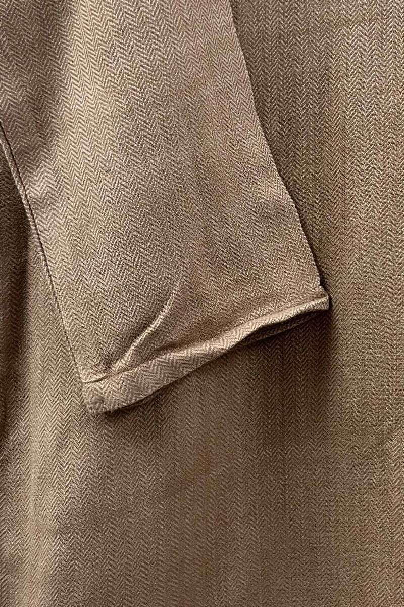 Peach Handcrafted Straight Faux Wool Kurta