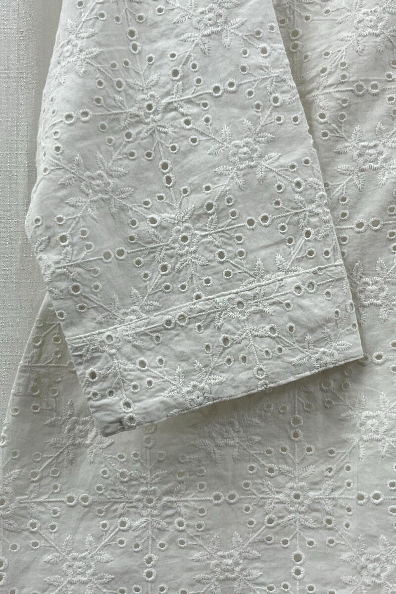 White Handcrafted Cotton Top
