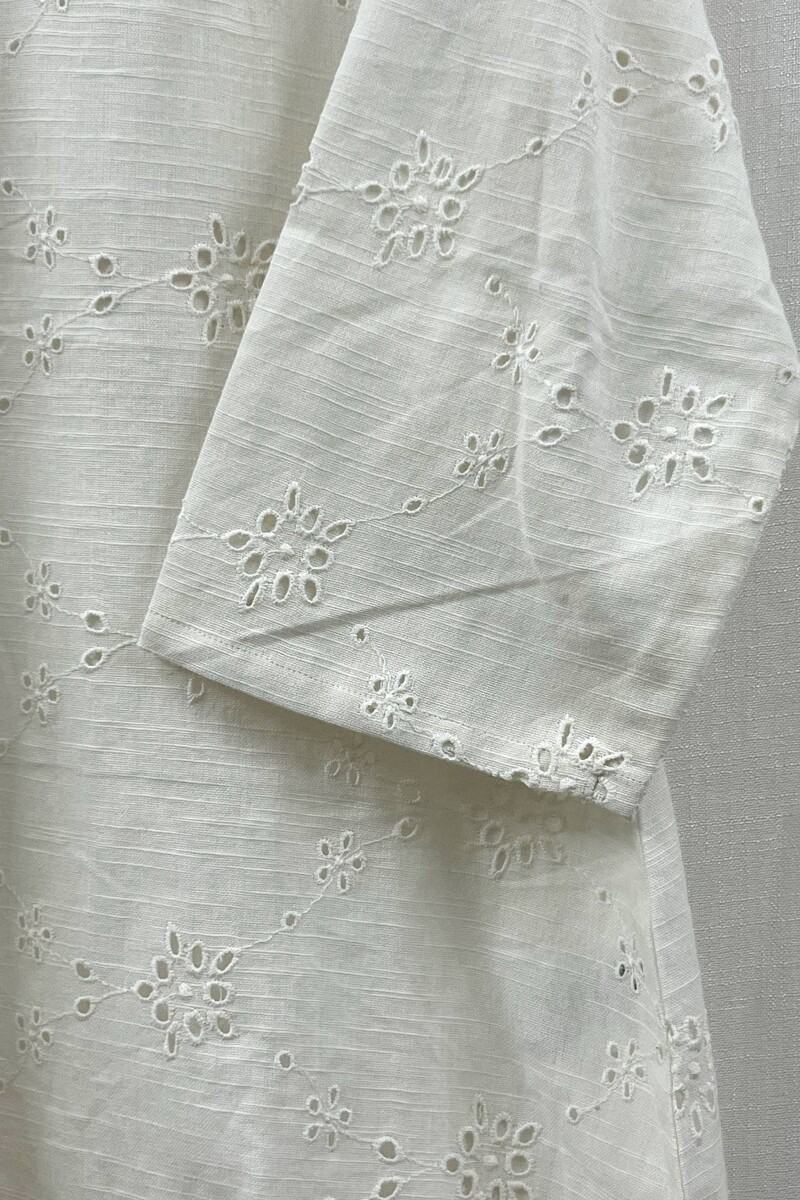 White Handcrafted Cotton Top