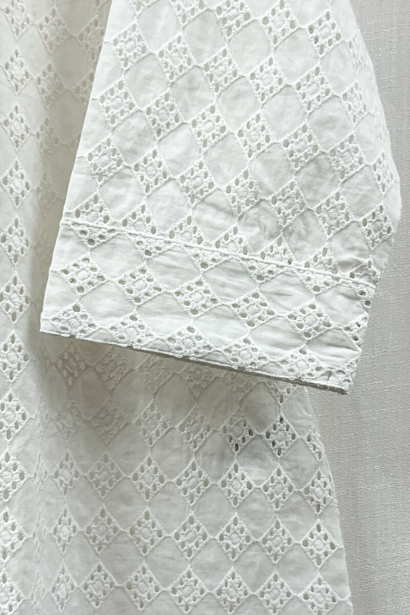 White Handcrafted Cotton Top