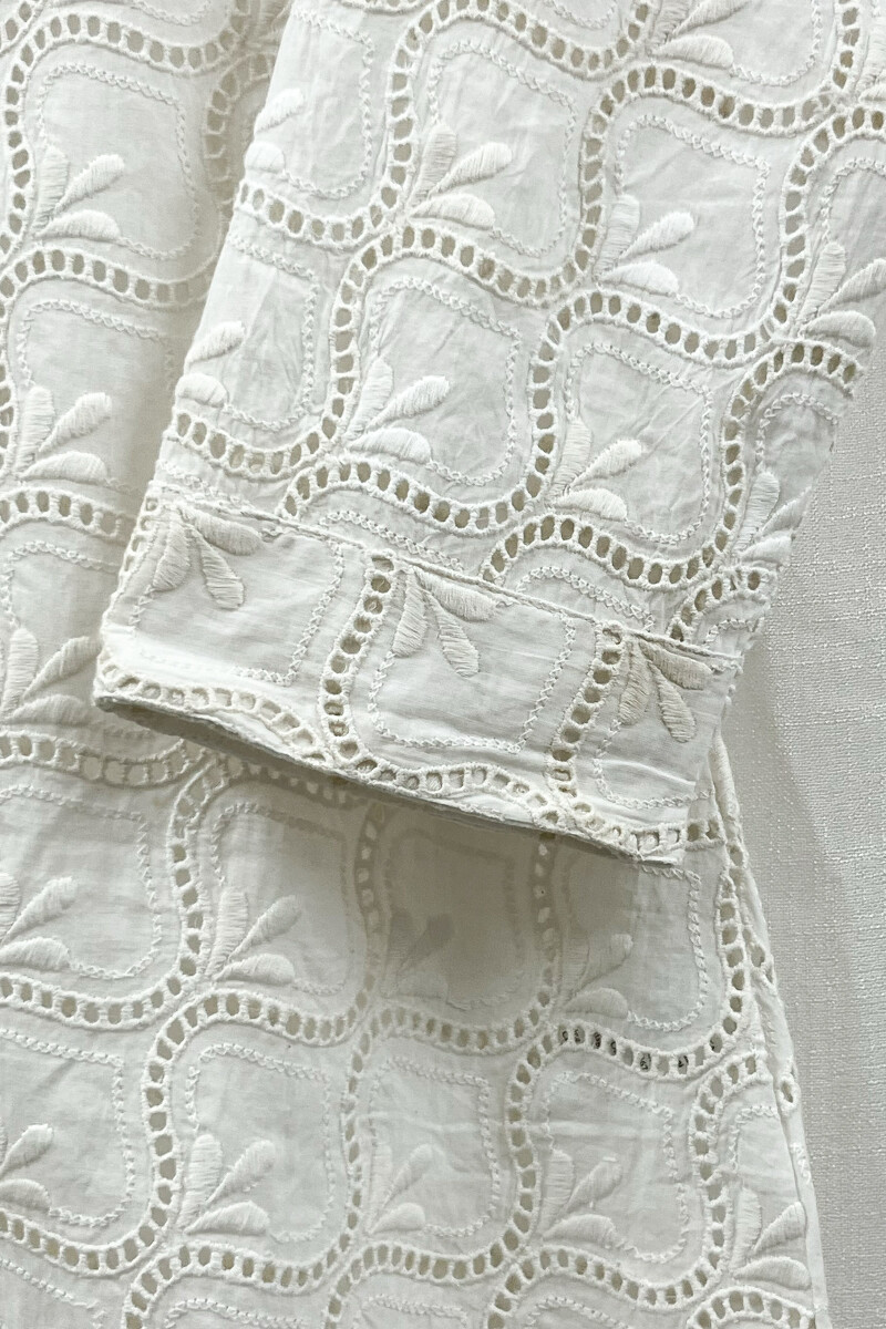White Handcrafted Cotton Top