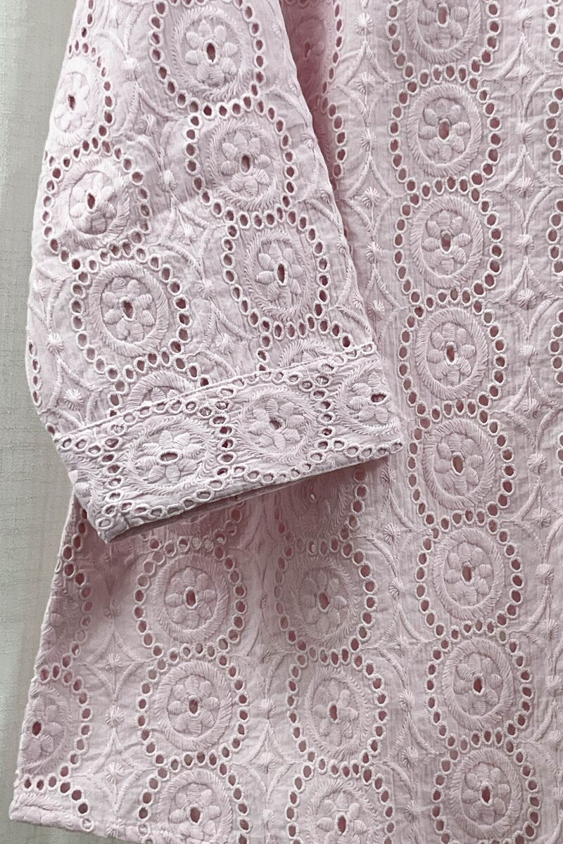 Light Pink Handcrafted Cotton Top