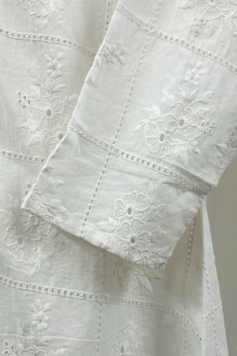 White Handcrafted Cotton Top