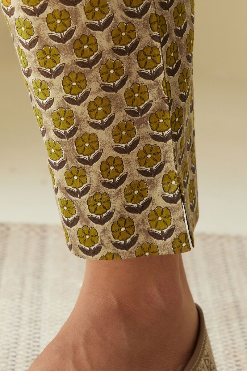 Bagru Hand Printed Cotton Narrow Pants
