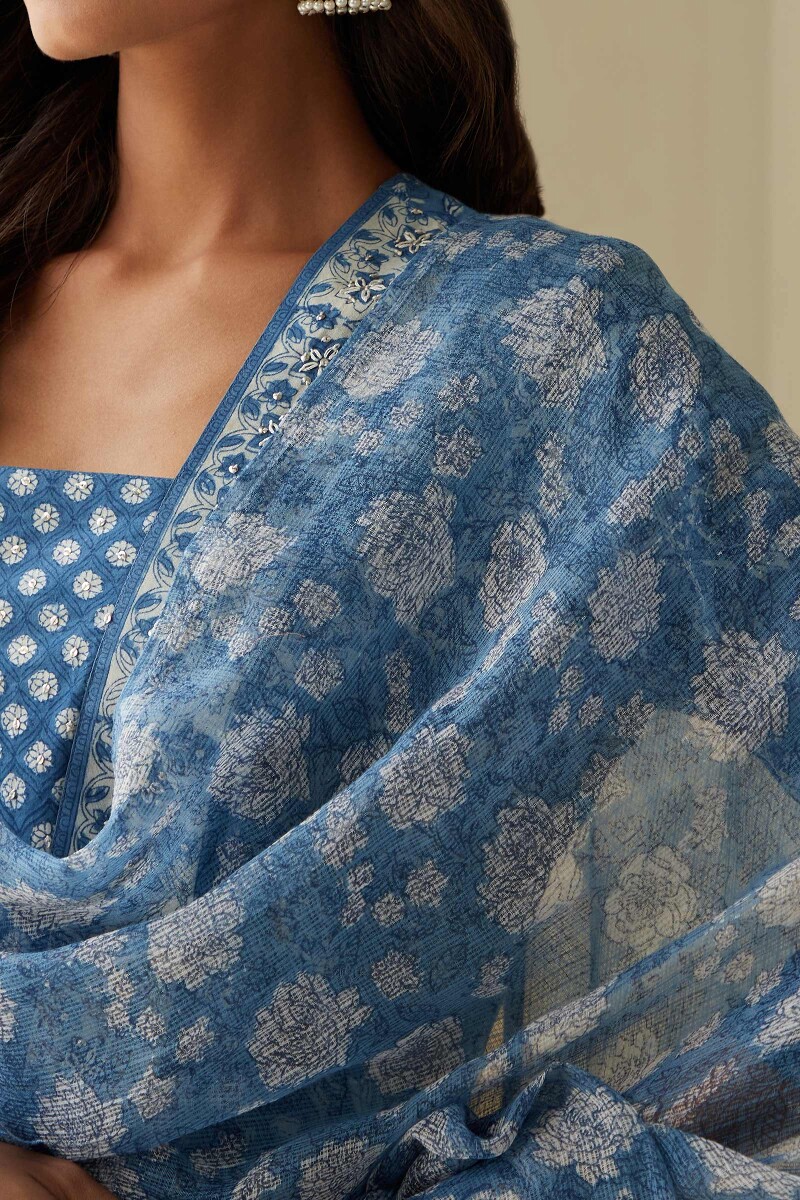 Bagru Hand Block-Printed Kota Dupatta