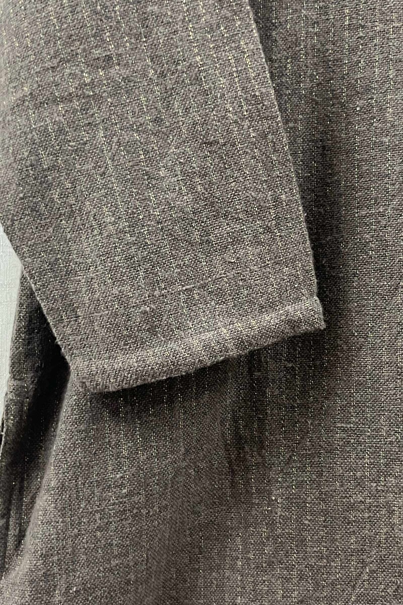 Grey Handcrafted Straight Faux Wool Kurta