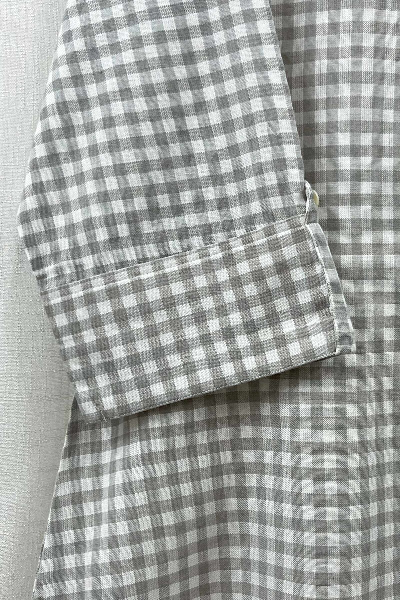 Grey Handcrafted Handloom Cotton Top