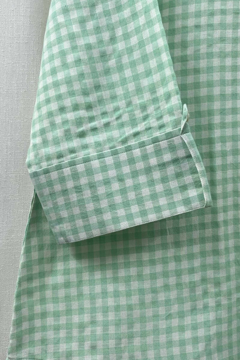 Green Handcrafted Handloom Cotton Top