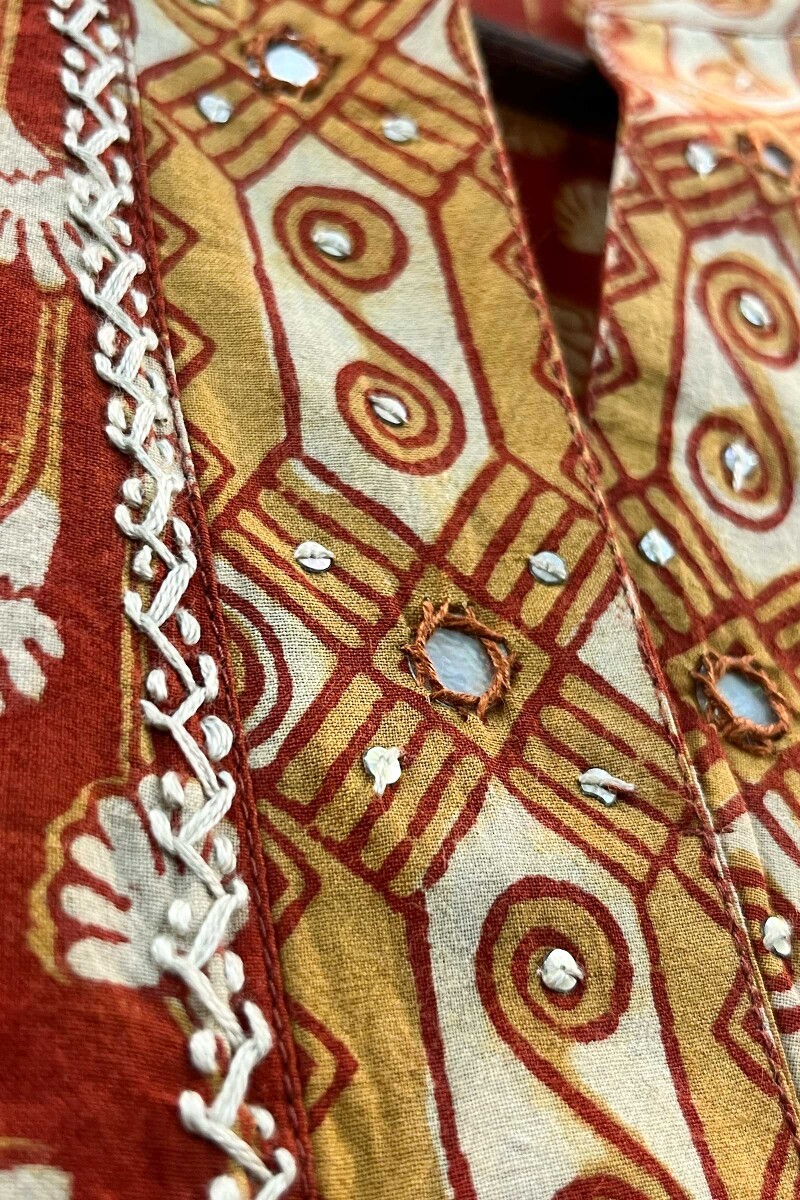 FG Specials: 1 Of 1- Red Hand Block-Printed Straight Cotton Kurta