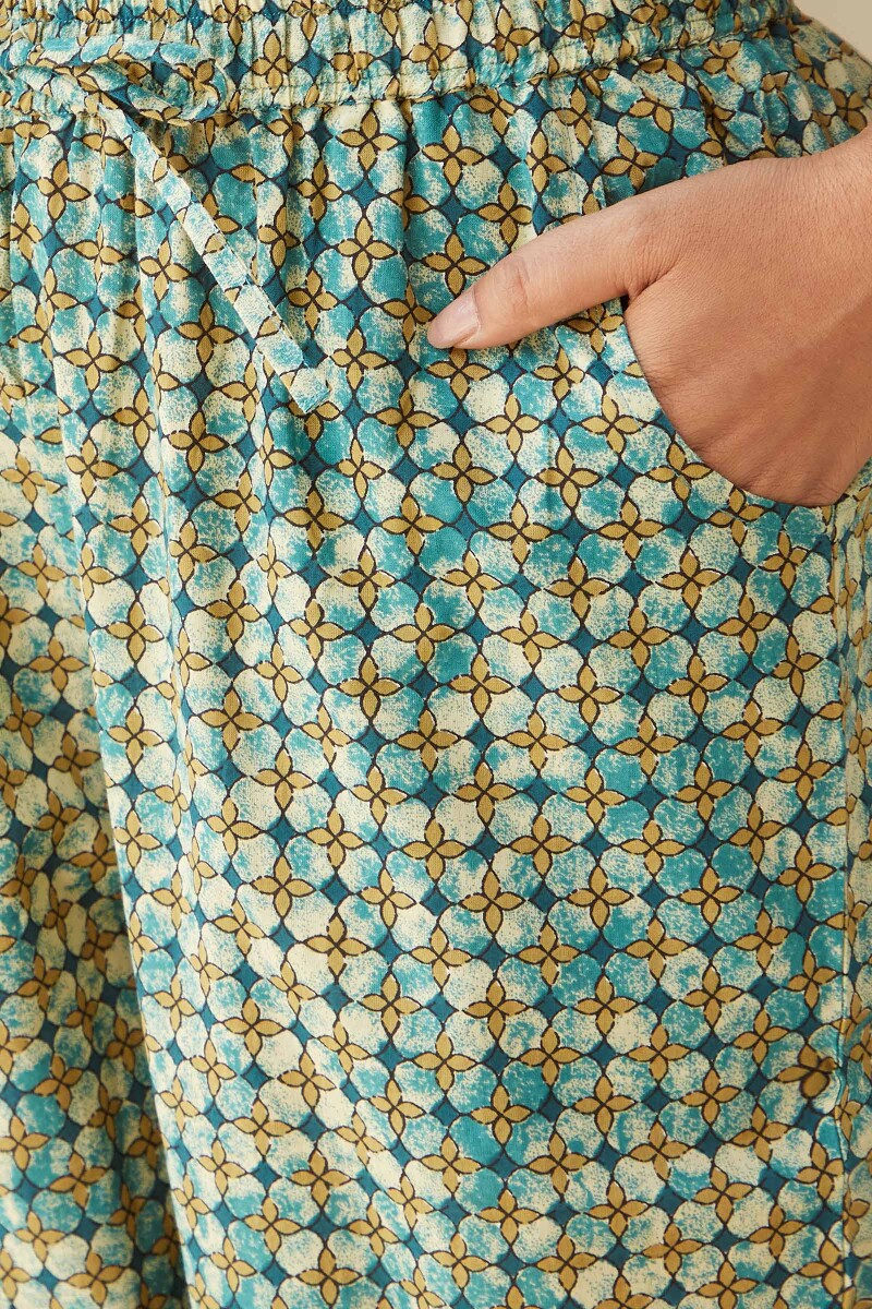 Bagru Hand Printed Cotton Narrow Pants
