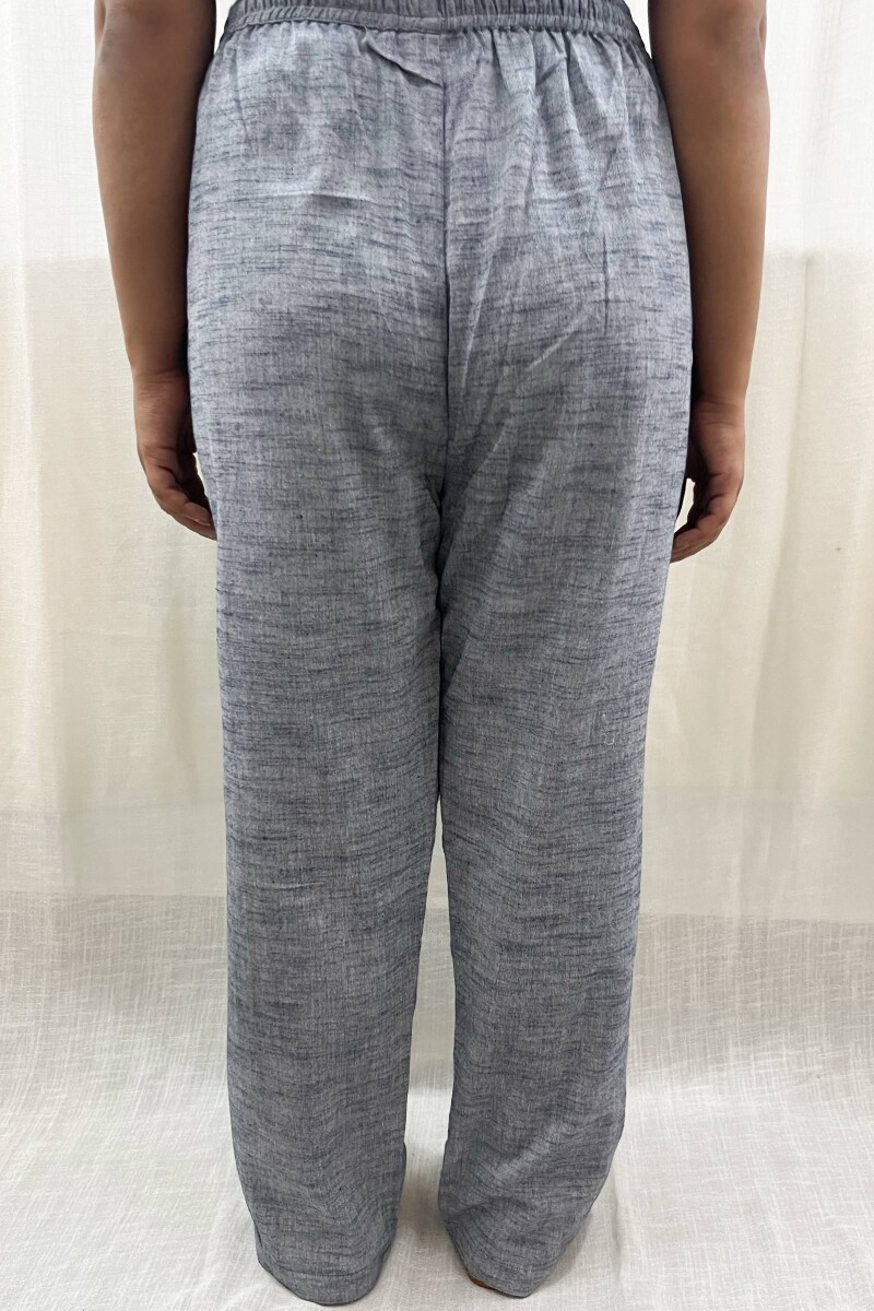Blue Handcrafted Handloom Cotton Pants