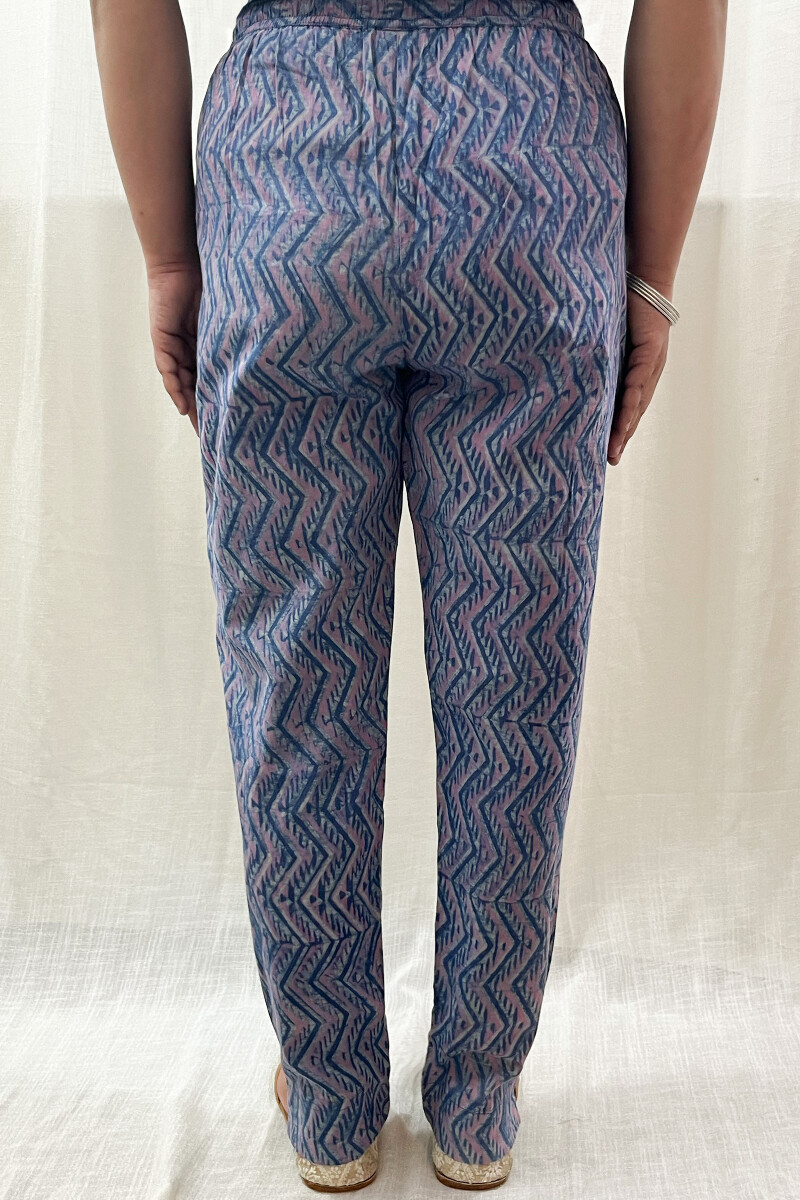 Akola Hand Block-Printed Cotton Cigarette Pants