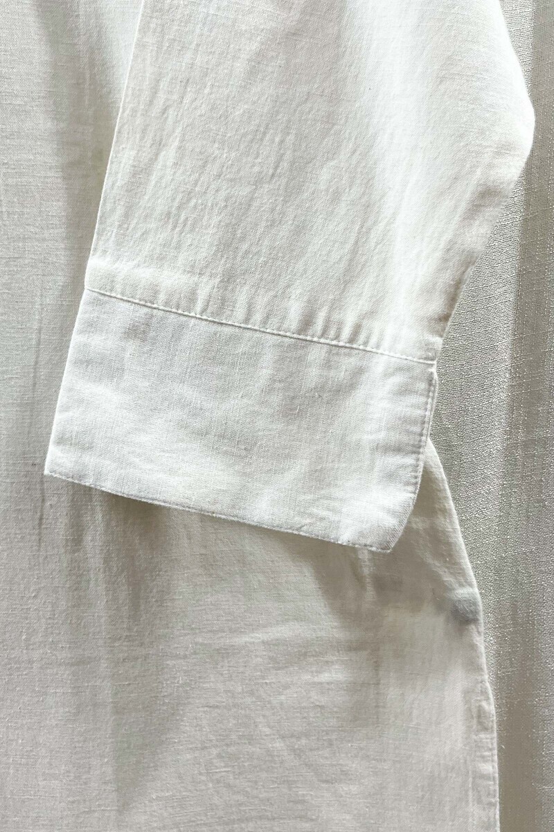 White Handcrafted Straight Handloom Cotton Kurta