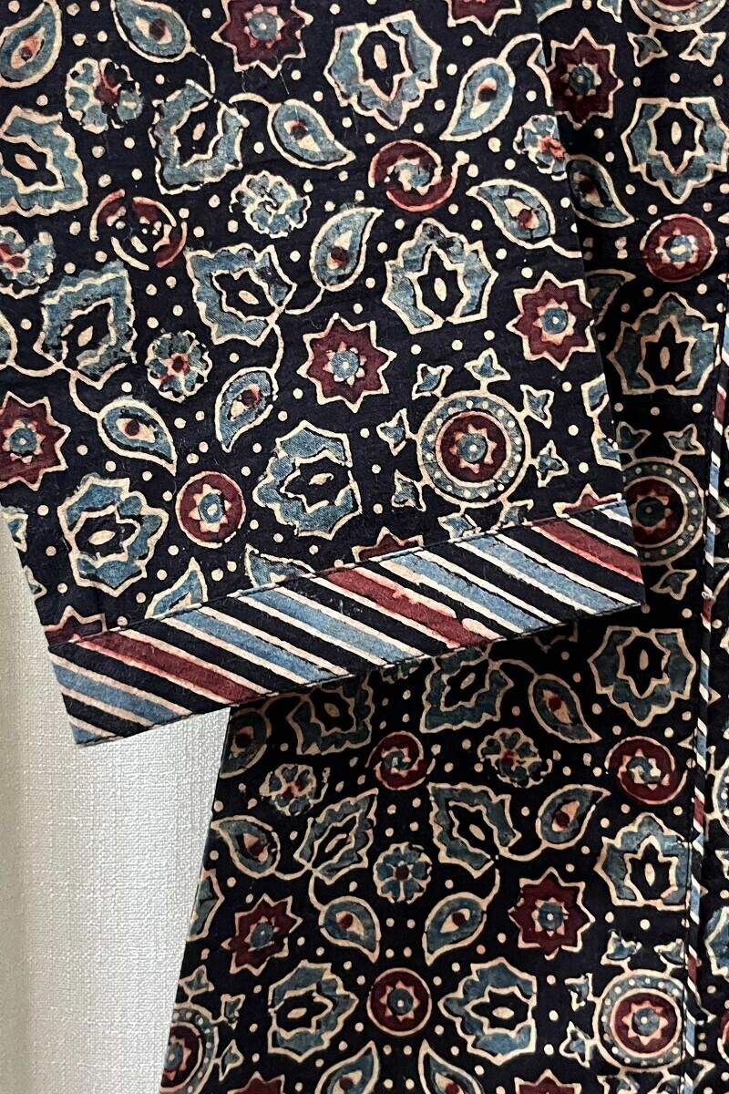 Ajrak Hand Block-Printed Straight Cotton Kurta