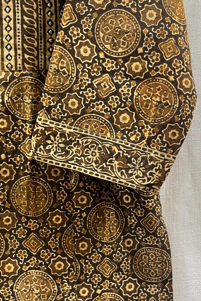 Ajrak Hand Block-Printed Cotton Top